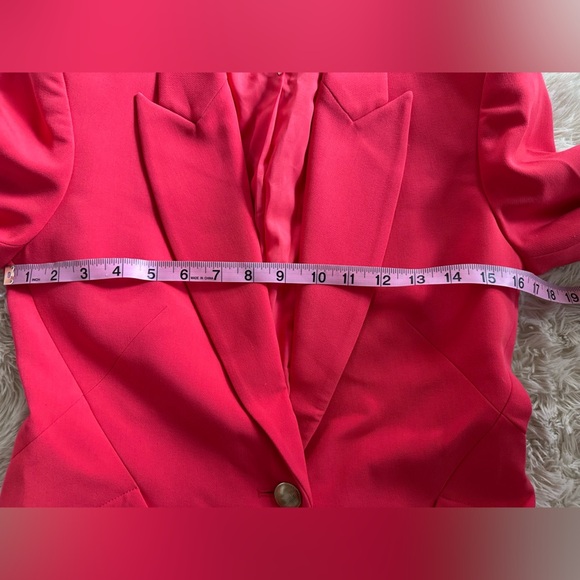 L’Agence Chamberlain Blazer Jacket in Hibiscus Coral Red Size 2 - Picture 9 of 16